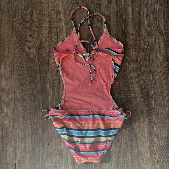 Splendid youth girls swimwear one-piece swim suit 14 striped - Picture 2 of 3